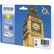 Epson T7034 Yellow Sarı 800 Sayfa Mürekkep Kartuş T70344010 (Kdo)