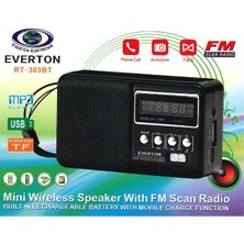 Everton RT-303BT Fm-Usb-Tf  Şarjlı Dijital Göstergeli Radyo (Kdo)