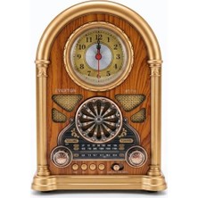 Everton RT-719  Şarjlı, Saat Göstergeli Nostaljik Radyo( Bluetooth-Usb-Sd-Fm) (Kdo)