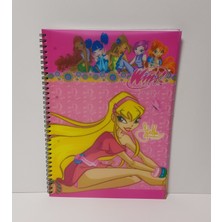 Gıpta Winx Spiralli Defter A4 80 Yaprak Kareli Plastik Kapak