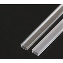 Burul Bar LED Profili Plastik Pvc Şeffaf Boş Kasa 100 cm 5 Adet