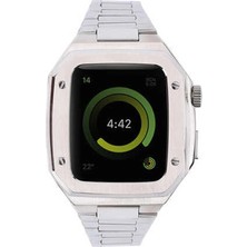 Mey Ithalat®   Watch 45MM Metal Petek Kasalı Kordon - Gümüş