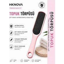 HKNOVA Çift Taraflı Topuk Törpüsü Ponza Taşlı Ergonomik Ayak Bakım Törpüsü