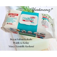 Jussy Pafilya Beyaz Sabun Yüzey Temizlik Havlusu 102 Li Easy Clean Karbonat & Sirkeli (Iz Bırakmaz) (Kdo)