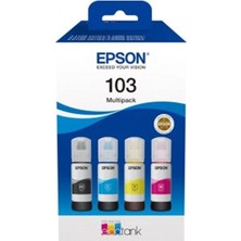 Epson 103 Cyan-Magenta-Yellow-Black Mavi-Kırmızı-Sarı-Siyah T00S6 4lü Multipack Kartuş (Kdo)