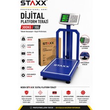 Staxx Power 300 kg Dijital Platform Terazi | Profesyonel Elektronik Baskül | Endüstriyel Hassas Ölçüm Korumalı