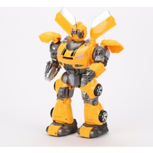 Toycraft Tower Thunder Uzaktan Kumandalı 40 cm Robot  Sarı – Disk Atabilen Işıklı ve Sesli Robot