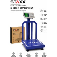 Staxx Power 300 kg Profesyonel Dijital Platform Terazi | Sanayi Tipi Elektronik Baskül | 10 gr Hassas Ölçüm