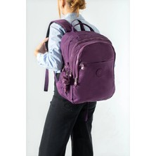 571 Collections Çanta Ultra Hafif Çok Cepli Orta Boy Sırt çantası Mor Model: (571-3K)