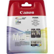 Canon PG-510 CL-511 Photo Value Kağıt Hediyeli 2 Li Mürekkep Kartuş (Kdo)