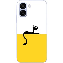 Le Balvo Oppo A6T - A6X Uyumlu Dişi Kedi Baskılı Silikon Kılıf