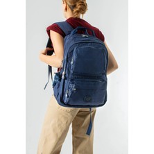 571 Collections Çanta Ultra Hafif Çok Cepli Orta Boy Sırt çantası Lacivert Model: (571-4H)
