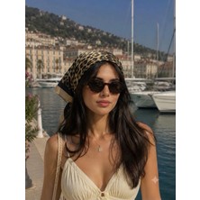 Trend Dokunuş 50-50 DatenKadın Leopar Desenli Fular Bandana