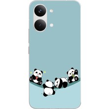 Le Balvo Poco X8 Pro Max Uyumlu Panda Ailesi Baskılı Silikon Kılıf