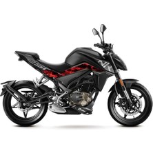 Motiker Cf Moto Nk 250 Kırmızı Duman Orta Sticker Etiket Modeli