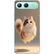 Le Balvo Tecno Spark 40 5g Uyumlu Zıplayan Kedi Baskılı Silikon Kılıf