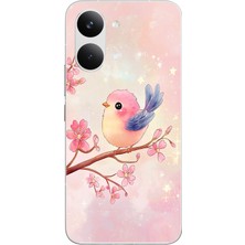 Le Balvo Poco X8 Pro Max Uyumlu Dalda Ki Kuş Baskılı Silikon Kılıf