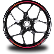 Motiker Yazısız Uzun Kısa Kesikli Çift Renk 16'lı Jant Sticker Modeli