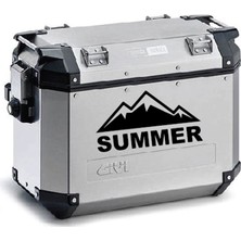 Motiker Summer Desenli Motosiklet Çanta Sticker Etiket Modeli
