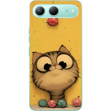 Le Balvo Tecno Spark 40 5g Uyumlu Kedi Çizgisi Baskılı Silikon Kılıf