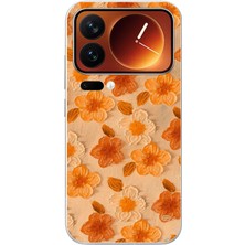 Le Balvo Xiaomi 17 Pro Max Uyumlu Turuncu Papatyalar Baskılı Silikon Kılıf