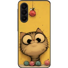 Le Balvo Samsung Galaxy A27 Uyumlu Kedi Çizgisi Baskılı Silikon Kılıf