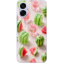 Le Balvo Oppo A6T - A6X Uyumlu Buzlu Karpuz Baskılı Silikon Kılıf