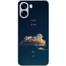 Le Balvo Oppo A6T - A6X Uyumlu You Can Do It Baskılı Silikon Kılıf