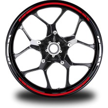 Motiker Yazısız Uzun Kısa Kesikli Çift Renk 16'lı Jant Sticker Modeli