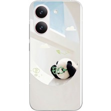Le Balvo Poco X8 Pro Uyumlu Gözlüklü Panda Baskılı Silikon Kılıf