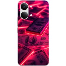 Le Balvo Poco X8 Pro Max Uyumlu Kızıl Dolarlar Baskılı Silikon Kılıf