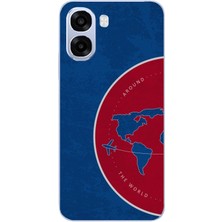 Le Balvo Oppo A6T - A6X Uyumlu Dünya Gezgini Baskılı Silikon Kılıf