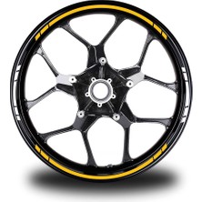 Motiker Yazısız Uzun Kısa Kesikli Çift Renk 16'lı Jant Sticker Modeli