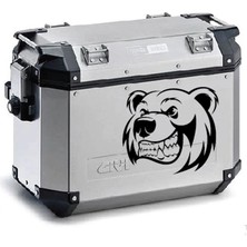 Motiker  Ayı Desenli Motosiklet Çanta Sticker Etiket Modeli - 5