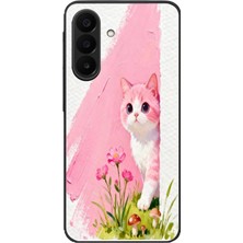 Le Balvo Samsung Galaxy A27 Uyumlu Pembeli Kedi Baskılı Silikon Kılıf