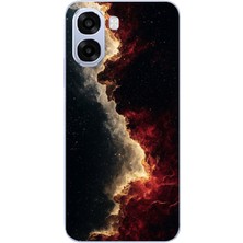 Le Balvo Oppo A6T - A6X Uyumlu Uzay Boşluğu Baskılı Silikon Kılıf