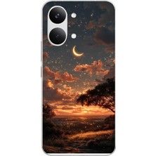 Le Balvo Poco X8 Pro Max Uyumlu Ay Gecesi Baskılı Silikon Kılıf