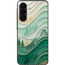 Le Balvo Samsung Galaxy A27 Uyumlu Beyaz Çizgili Orman Baskılı Silikon Kılıf