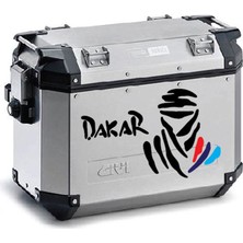 Motiker Dakar Desenli Motosiklet Çanta Sticker Etiket Modeli - 2