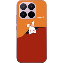 Le Balvo Xiaomi 17T Uyumlu Mutlu Tavşan Baskılı Silikon Kılıf