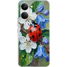 Le Balvo Poco X8 Pro Max Uyumlu Uğur Böceği Yağlı Boya Baskılı Silikon Kılıf