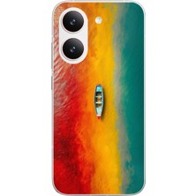 Le Balvo Poco X8 Pro Uyumlu Rengarenk Tekne Baskılı Silikon Kılıf