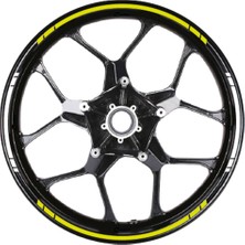 Motiker Yazısız Çift Renk Şerit Jant Sticker Modeli
