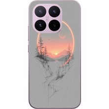Le Balvo Xiaomi 17T Uyumlu Günbatımı Mermer Desenli Baskılı Silikon Kılıf