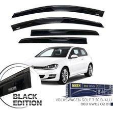 Niken Volkswagen Golf 6 Cam Rüzgarlığı Siyah Kromlu 4'lü 2009-2013 Arası Uyumlu