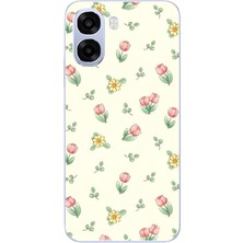 Le Balvo Oppo A6T - A6X Uyumlu Lale Çiçekleri Baskılı Silikon Kılıf