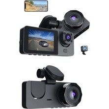 Armüz 3 Kameralı 2 Inç 1080P Araç Içi Kamera Sürüş Kamerası Carplay