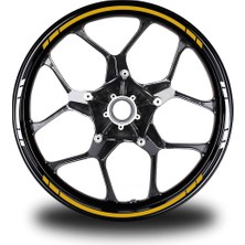 Motiker Yazısız Uzun Kısa Kesikli Çift Renk 16'lı Jant Sticker Modeli