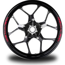 Bajaj Yazılı Kısa Dış Şerit 8'li Jant Sticker Modeli