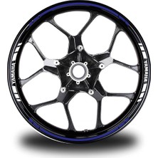 Yamaha Yazılı Kısa Yazısız Uzun Dış Şerit 16'lı Çift Renk Jant Sticker Modeli